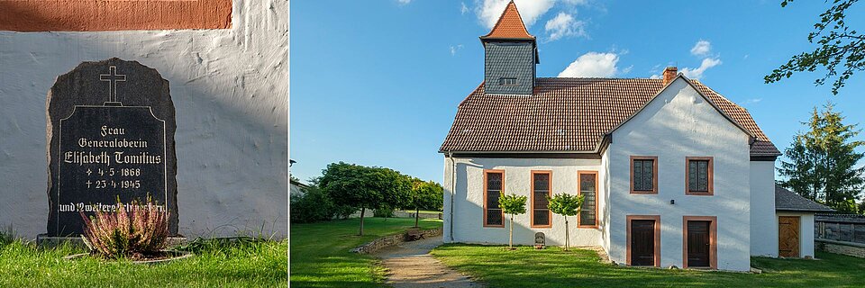 Saasa/Eisenberg Grab und Kirche in Eisenberg