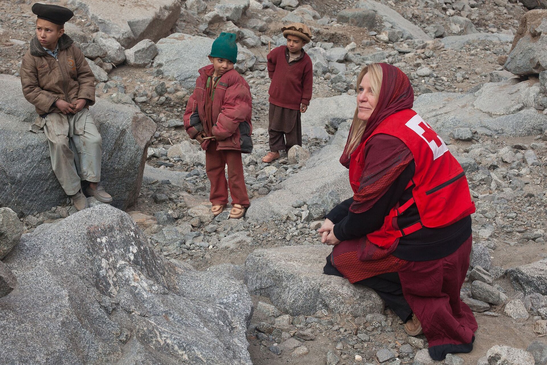 Red Cross worker in Pakistan 