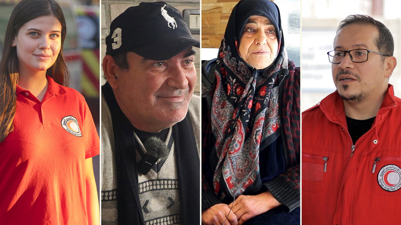 Erdbeben in Syrien Collage mit vier Portraits