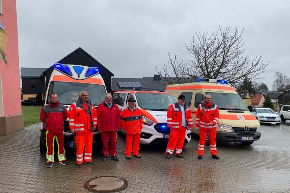 Fackellauf_LVSa_KVPlauen_UEbergabeLangenbach DRK-Fackel Übergabe in Langenbach