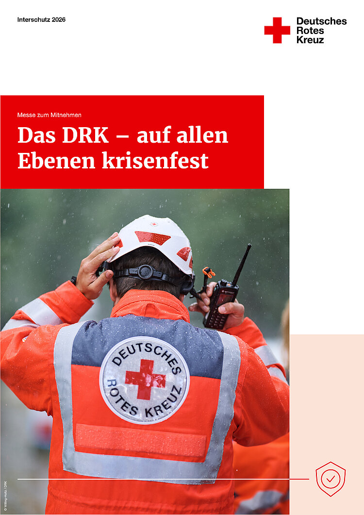 DRK-Broschüre Interschutz 2026 Cover DRK-Broschüre Interschutz 2026