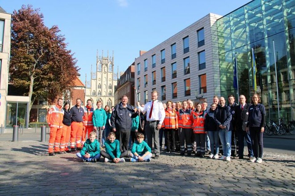 Fackellauf_LVWL_KVMuenster3 DRK-Fackel beim KV Münster