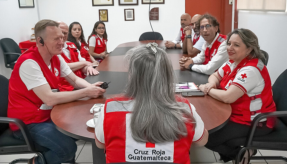 Zu Besuch beim Gualtematekischen Roten Kreuz im Hauptquartier in Guatemala City