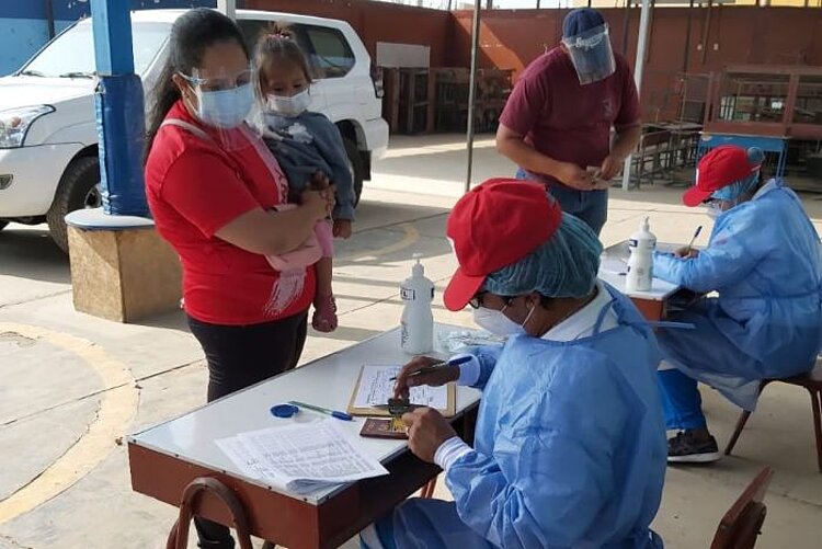 Corona-Hilfe in Peru DRK-Hilfe an der Grenze von Venezuela zu Peru
