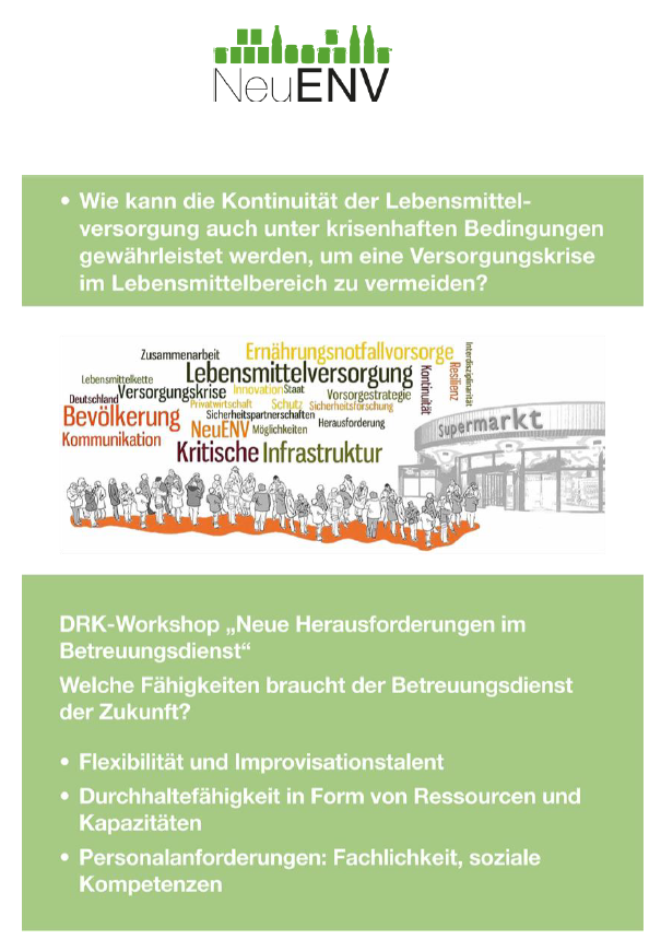 Projektaufbau für Strategien zur Lebensmittelversorgung in Krisen