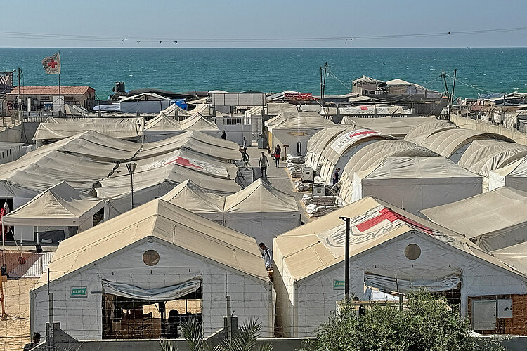 Feldkrankenhaus im Gazastreifen betrieben durch das Rote Kreuz 
