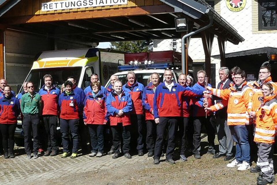 Fackellauf_LVHE_BWSchotten1 DRK-Fackel bei der Bergwacht Bereitschaft Schotten