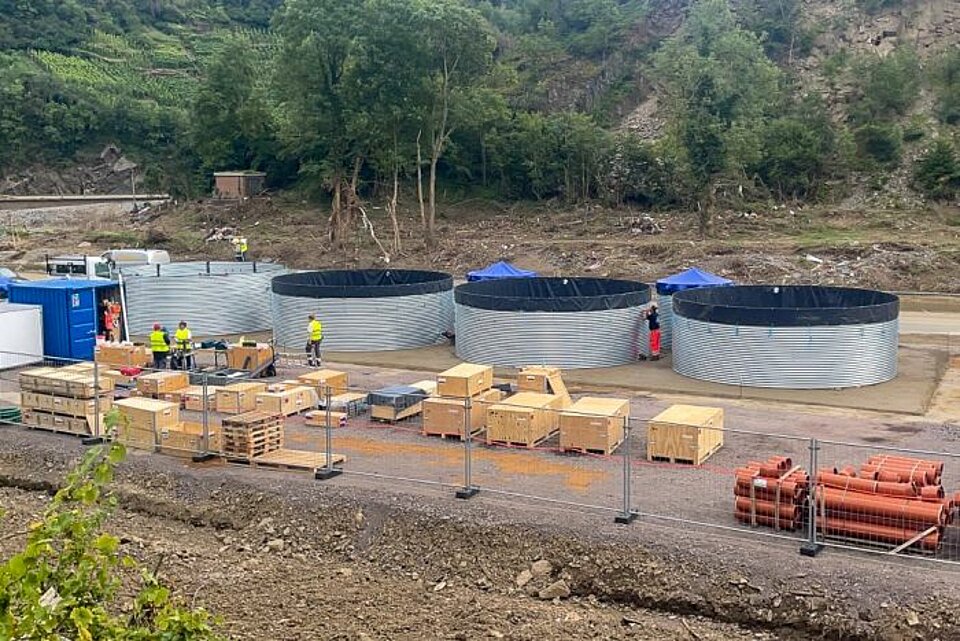 DRK Kläranlage in Mayschoß nach der Flutkatastrophe