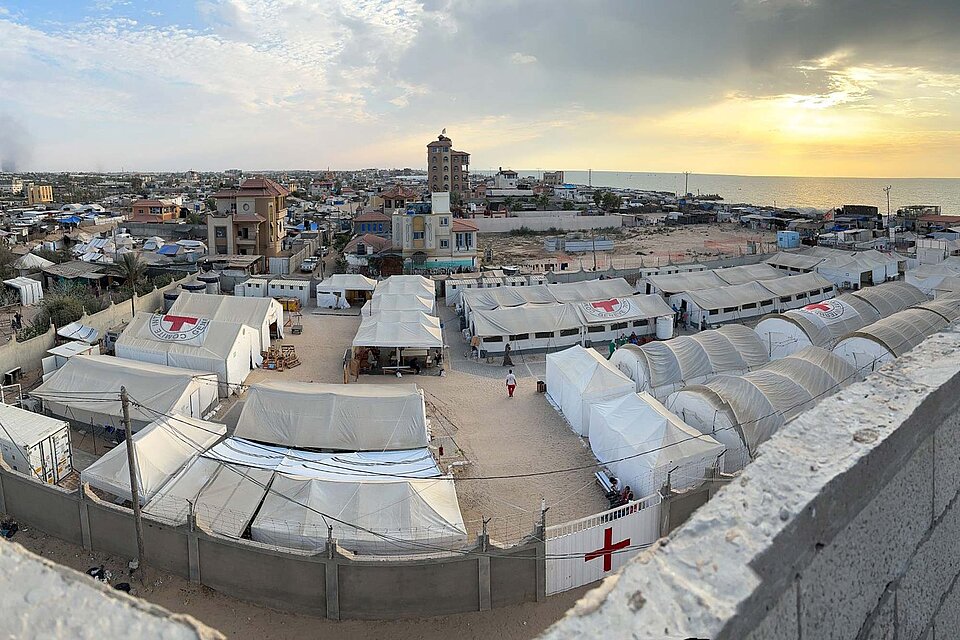 Feldkrankenhaus in Gaza Zelte des Feldkrankenhauses