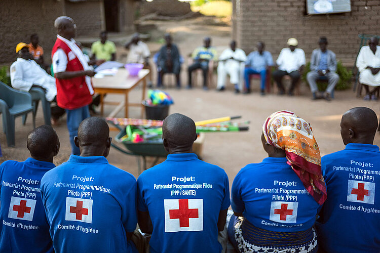 Volunteers in a meeting