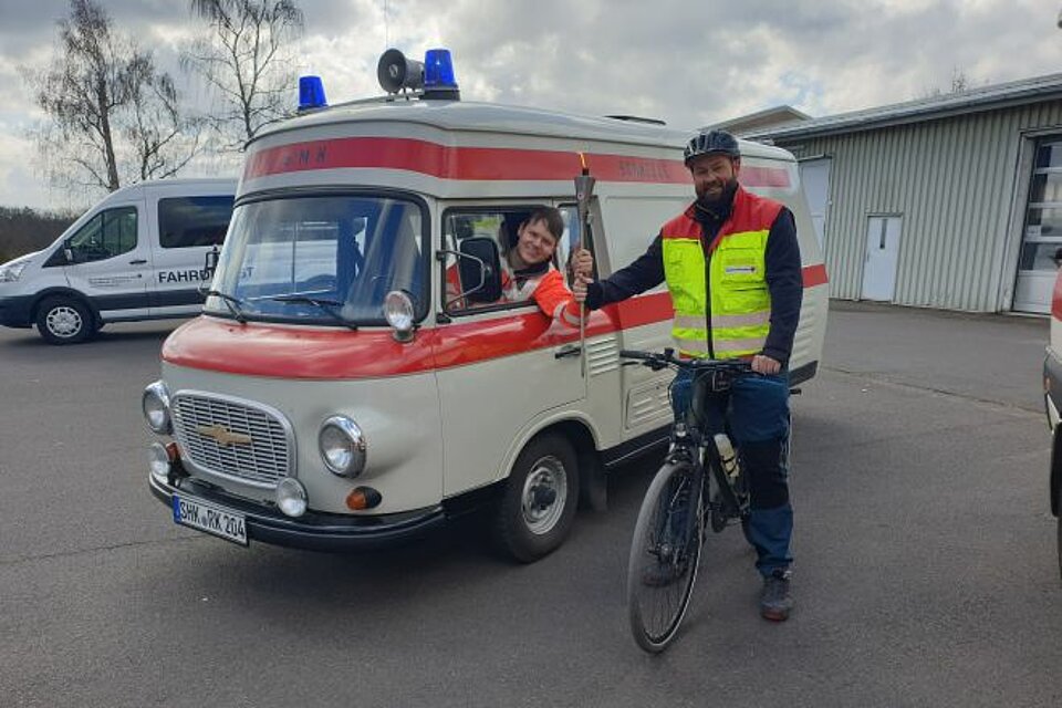 Fackellauf_LVTh_KVJena_UEbergabeWeimar DRK-Fackel Übergabe vom KV Jena-Eisenberg-Stadtroda an den KV Weimar