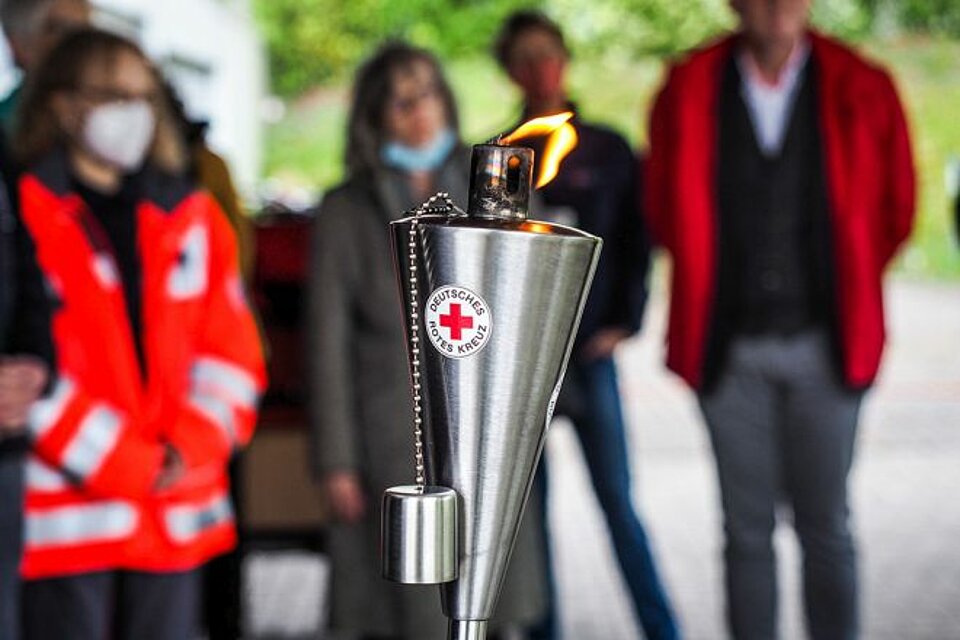 Fackellauf_LV_WL_KVBochum5 DRK-Fackel beim KV Bochum