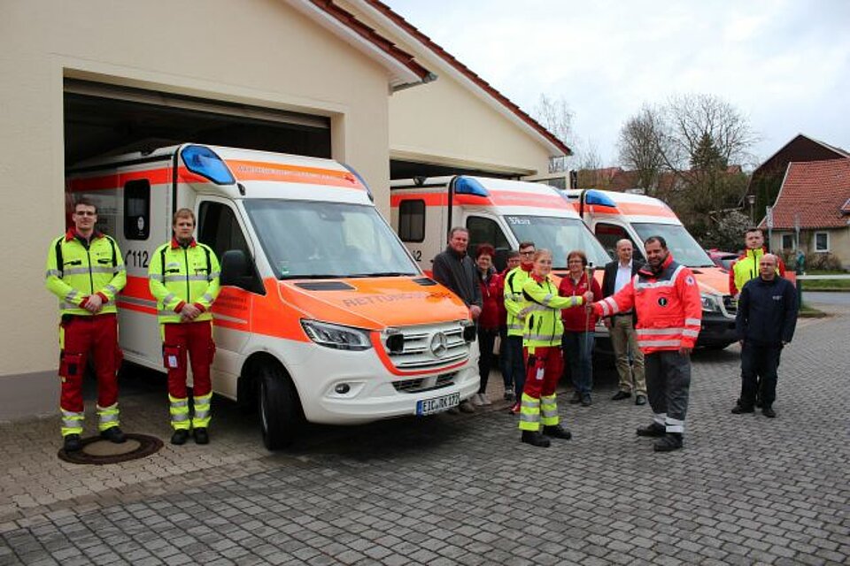 Fackellauf_LVThur_KVEichsfeld2 Ehrenamtliche des KV Eichsfeld mit der DRK-Fackel