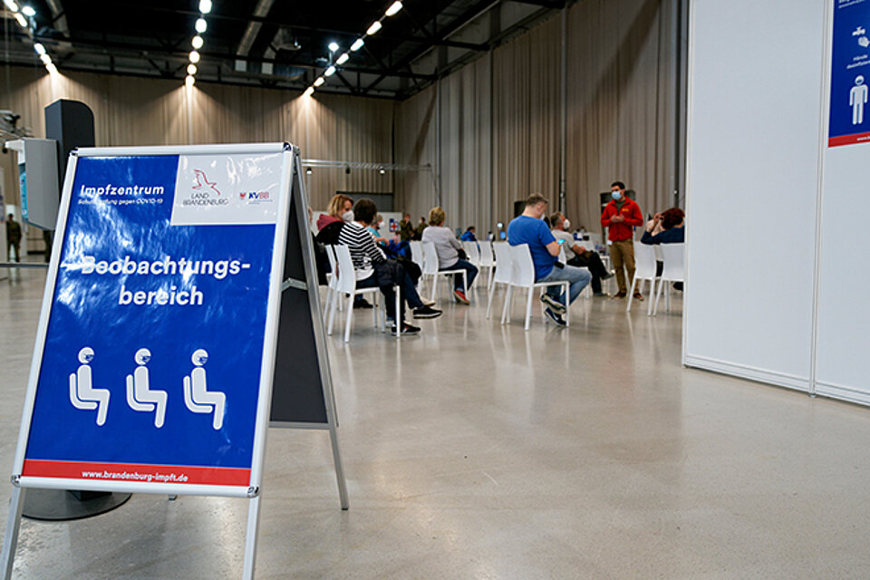 Beobachtungsbereich Beobachtungsbereich im Corona-Impfzentrum
