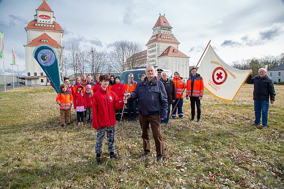 Fackellauf_LVSa_KVMuldental_Wurzen DRK-Fackel beim KV Muldental in Wurzen