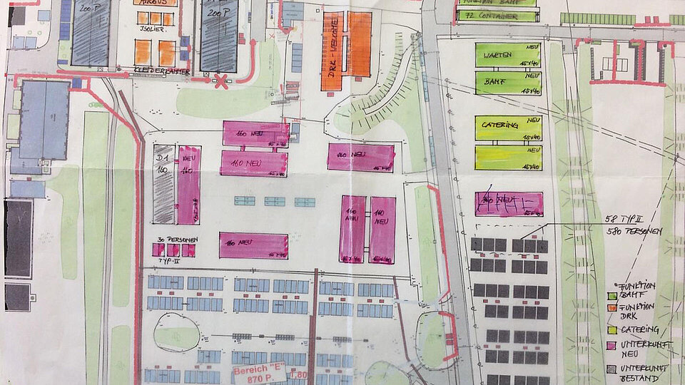 Karte Feldkirchen Handgefertigte Überblickskarte des Warteraums Feldkirchen