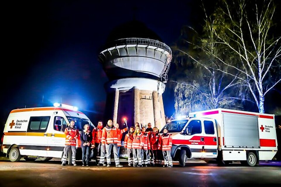 Fackellauf_LVHessen_KVFulda_Bebra DRK-Fackel beim KV RotenburgFulda