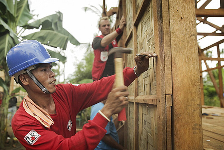 Man using a hammer