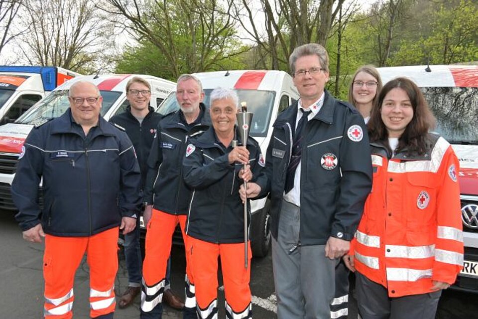 Fackellauf_LV_WL_KVSiegen-Wittgenstein DRK-Fackel Fackelübernahme OV Wehrheim an DRK-KV Siegen-Wittgenstein