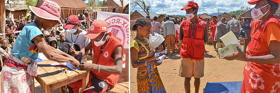 Ernährungshilfe während der Dürre in Madagaskar DRK unterstützt im Süden von Madagaskar mit Ernährungshilfe während der Hungerkrise durch anhaltende Dürre