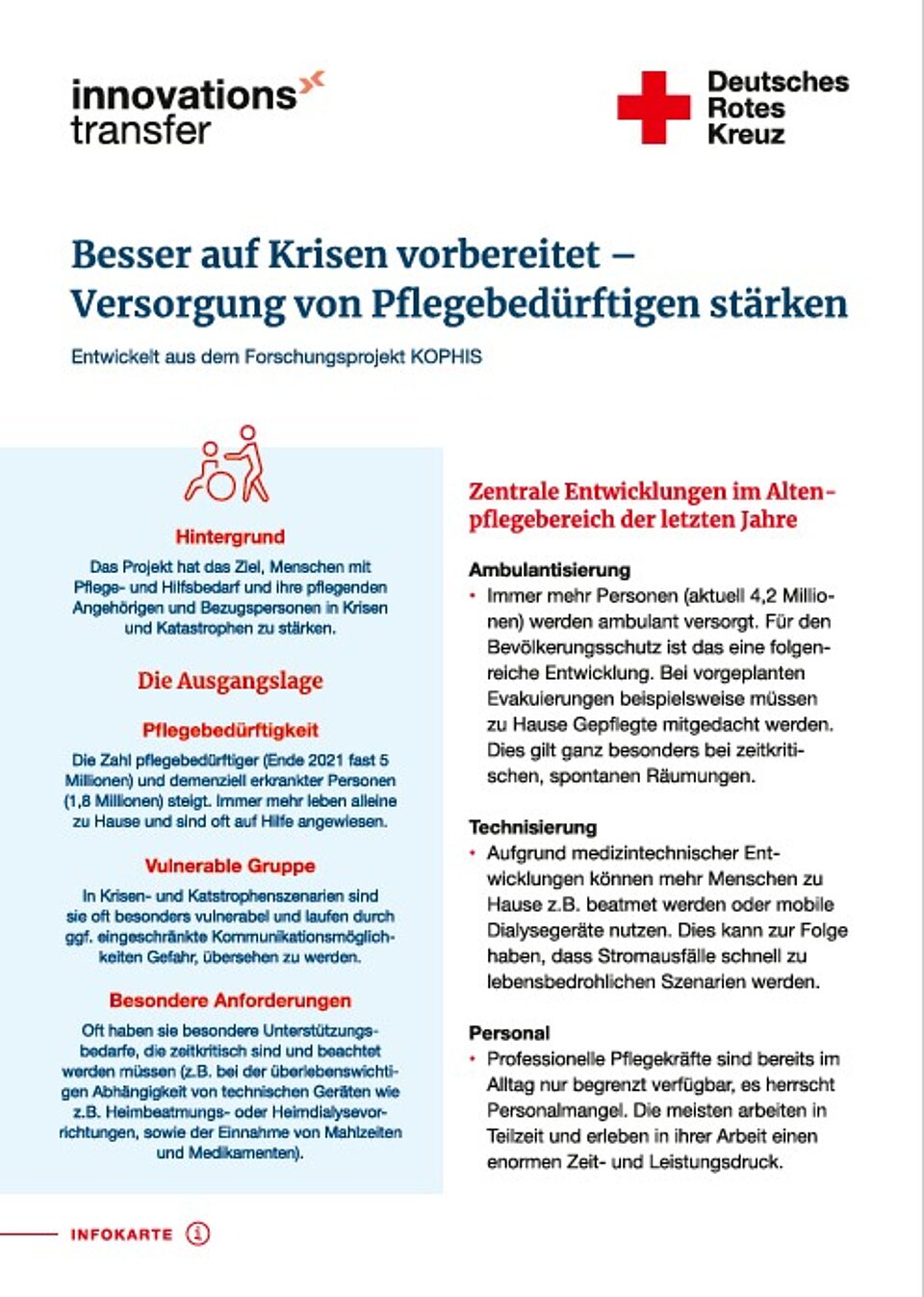 DRK KOPHIS Infokarte Cover Cover Infokarte