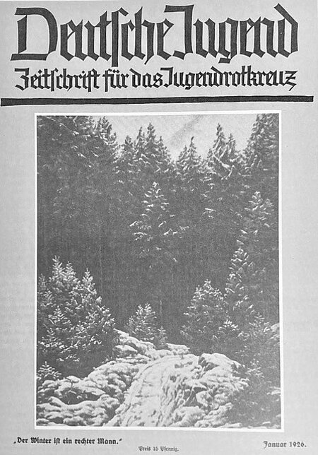 Zeitschrift Deutsche Jugend des JRK Erste Ausgabe der Zeitschrift ‚Deutsche Jugend Zeitschrift für das Jugendrotkreuz‘ vom Januar 1926