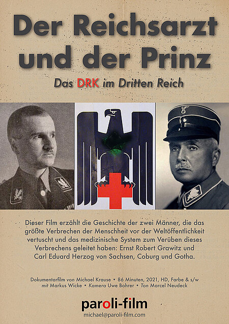Filmplakat "Der Reichsarzt und der Prinz" Filmplakat mit Portraits und Reichsadler