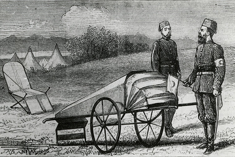 Helfer des Roten Halbmonds während der Serbisch-Osmanischen Kriege Ende der 1870er Jahre (IKRK)