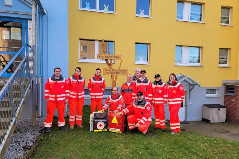 Fackellauf_LVSa_KVPlauen DRK-Fackel beim KV Plauen