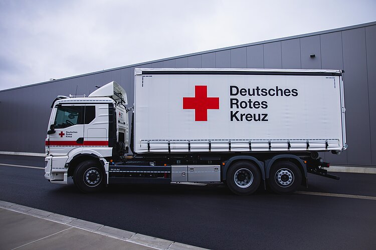 LKW aus der Fahrzeugflotte des DRK