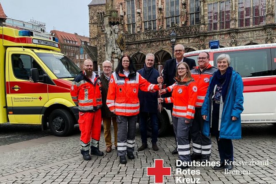 ackellauf_LVBremen7 Übergabe der DRK-Fackel vom LV Bremen an den LV Oldenburg